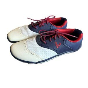 Vivobarefoot Red White Blue Linx Golf Shoes Lace Up Athletic Size 39 8.5 Women's